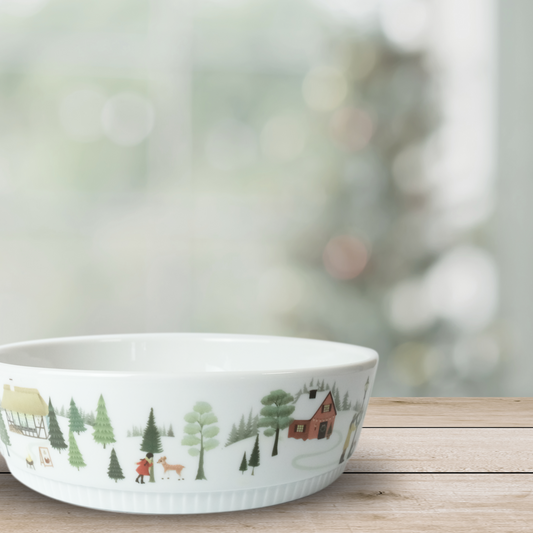 Winter Toulouse Holiday Serving Bowl