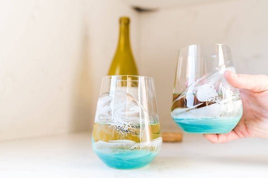 Ocean Vibes Wine Glass - Set of 2