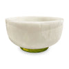 Round Bowl with Base - White/Green Resin