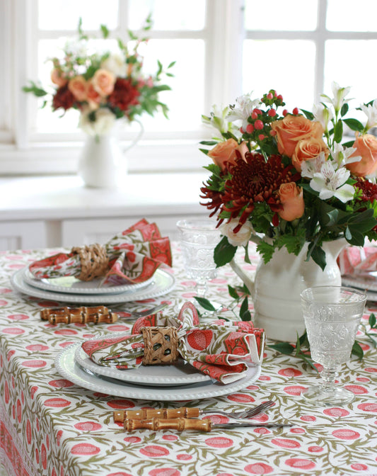 Pomegranate Cotton Tablecloth - Rectangular