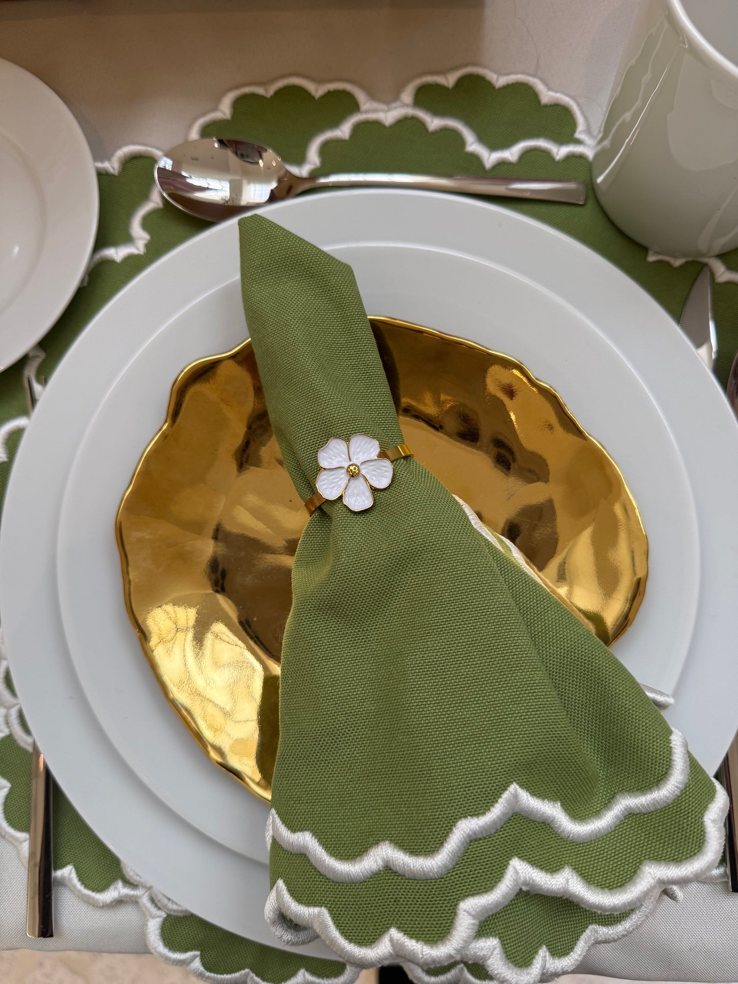 Camillia Napkin Rings - Set of 4