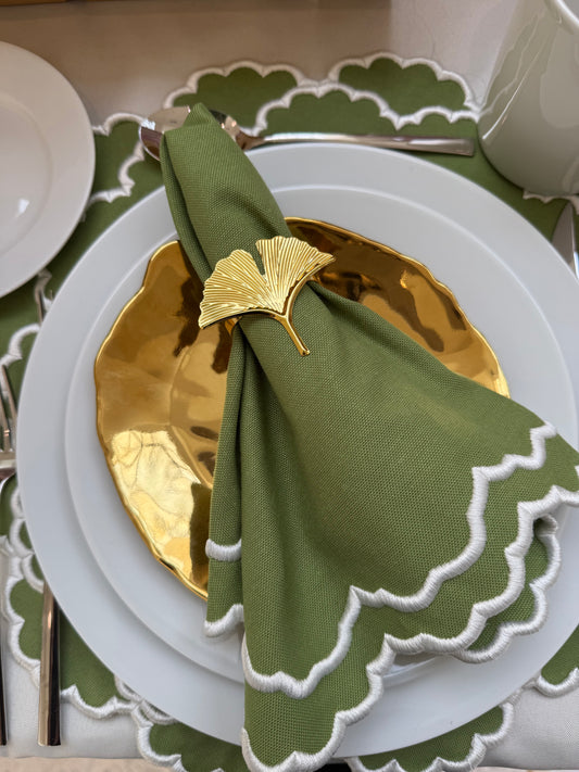 Ginkgo Leaf Napkin Rings - Set of 4