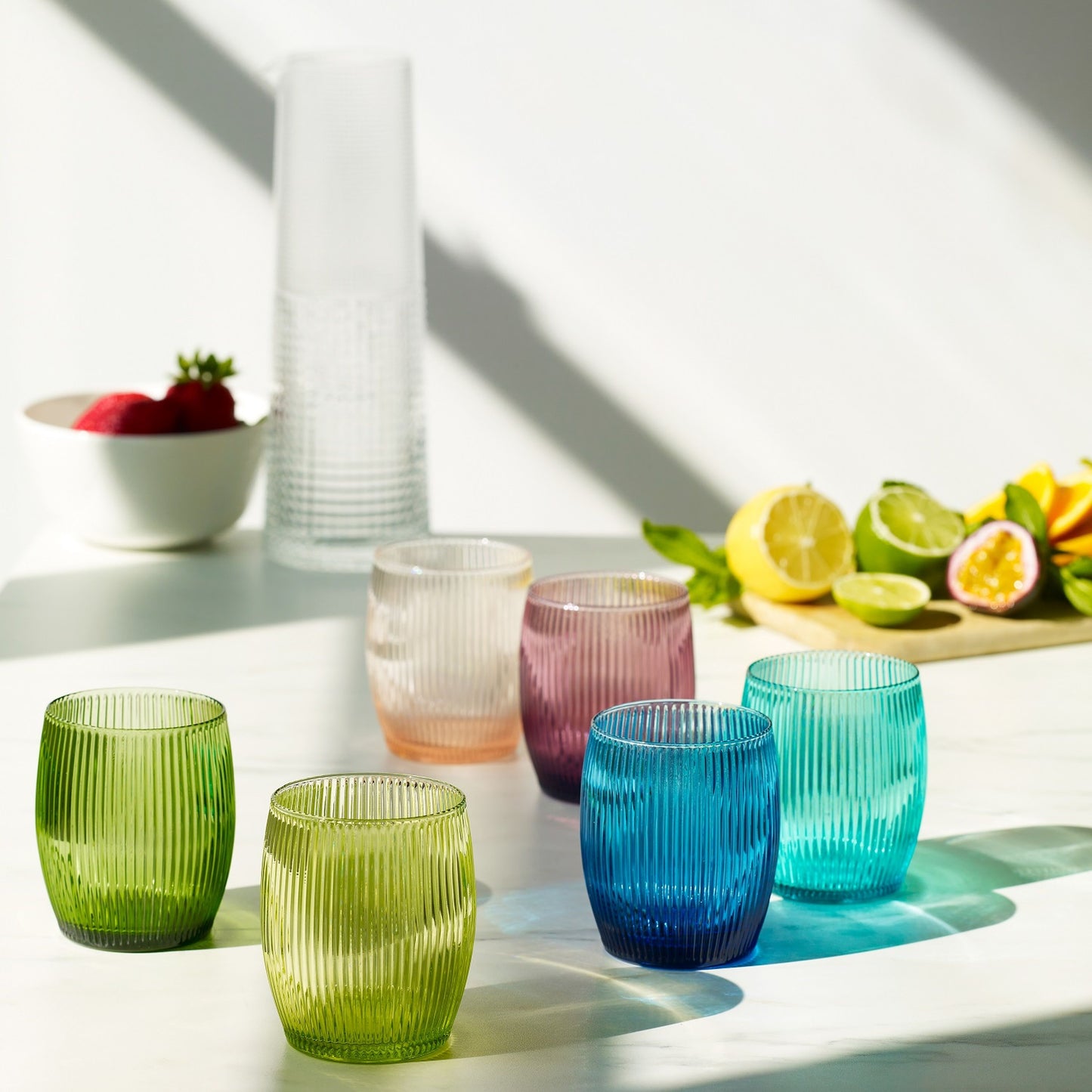 Gluglu Glasses Assorted Colors - Set of 6 glasses