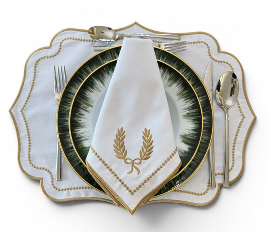 Luna White Gold Placemat - Set of 2