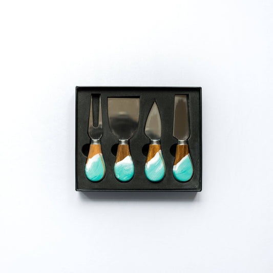 Resin Coated Cheese Knife Set - Set of 4