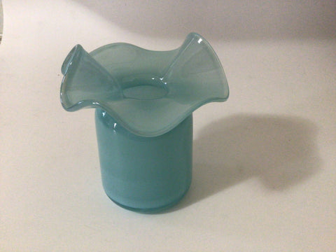 Opaline Ruffle Bud Vase