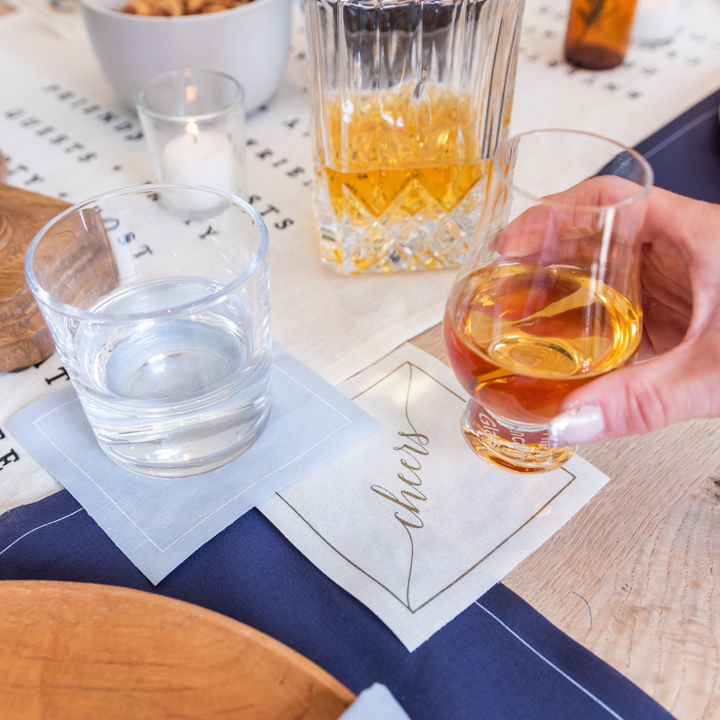 Gold Salute Cocktail Napkin Roll