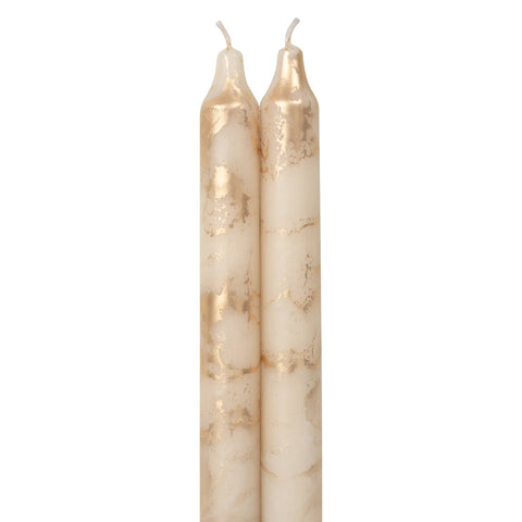 Decorative Gold Metallic Taper Candles - 2pk