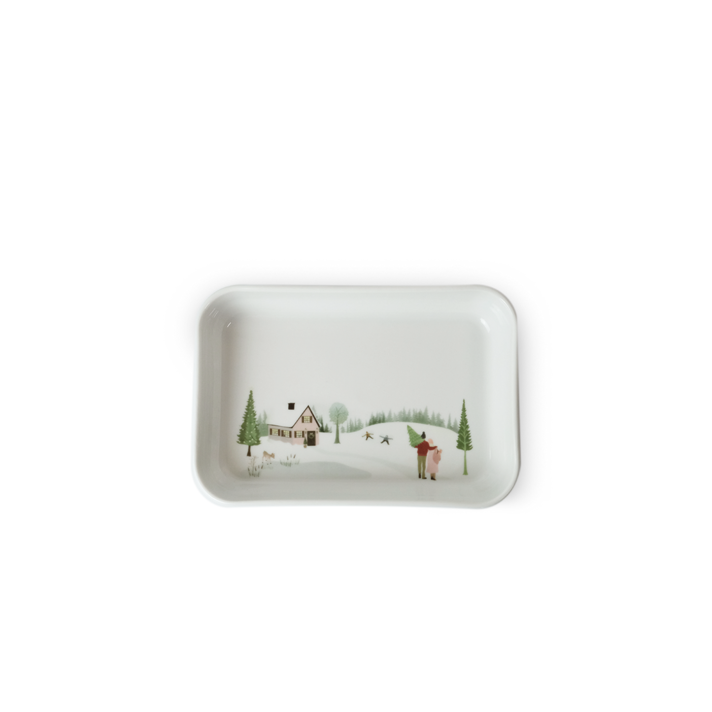 Winter La Plagne Holiday Appetizer Serving Plates - Set of 4