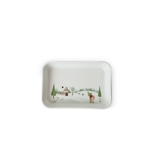 Winter La Plagne Holiday Appetizer Serving Plates - Set of 4