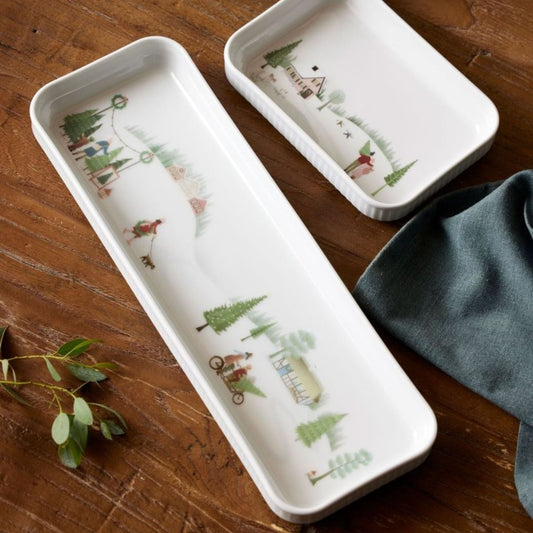 Winter La Plagne Holiday Appetizer Serving Plate