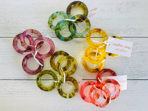 Element Napkin Rings- Set of 4