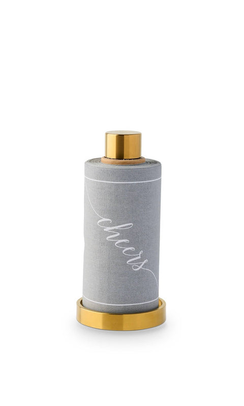 Grey Silver Fox Cocktail Napkin Roll