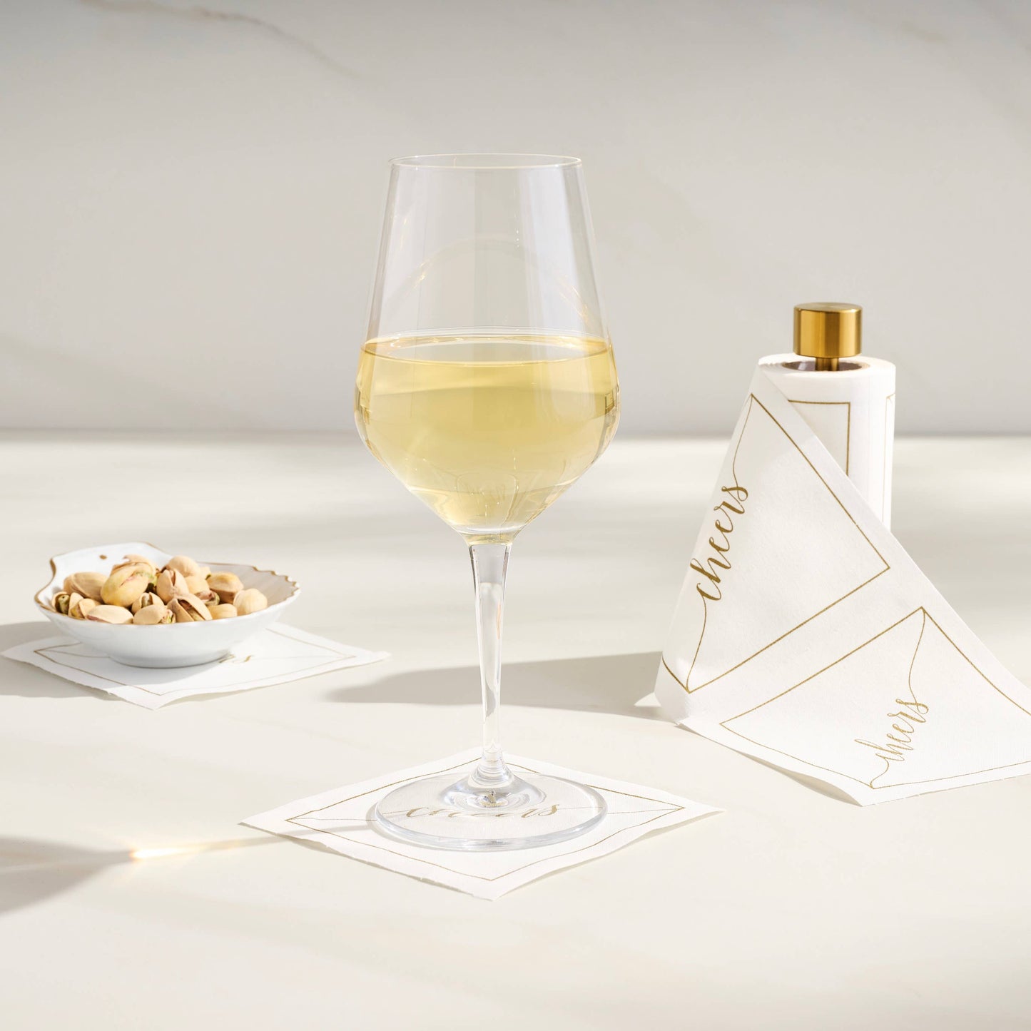Gold Cocktail Napkin Stand