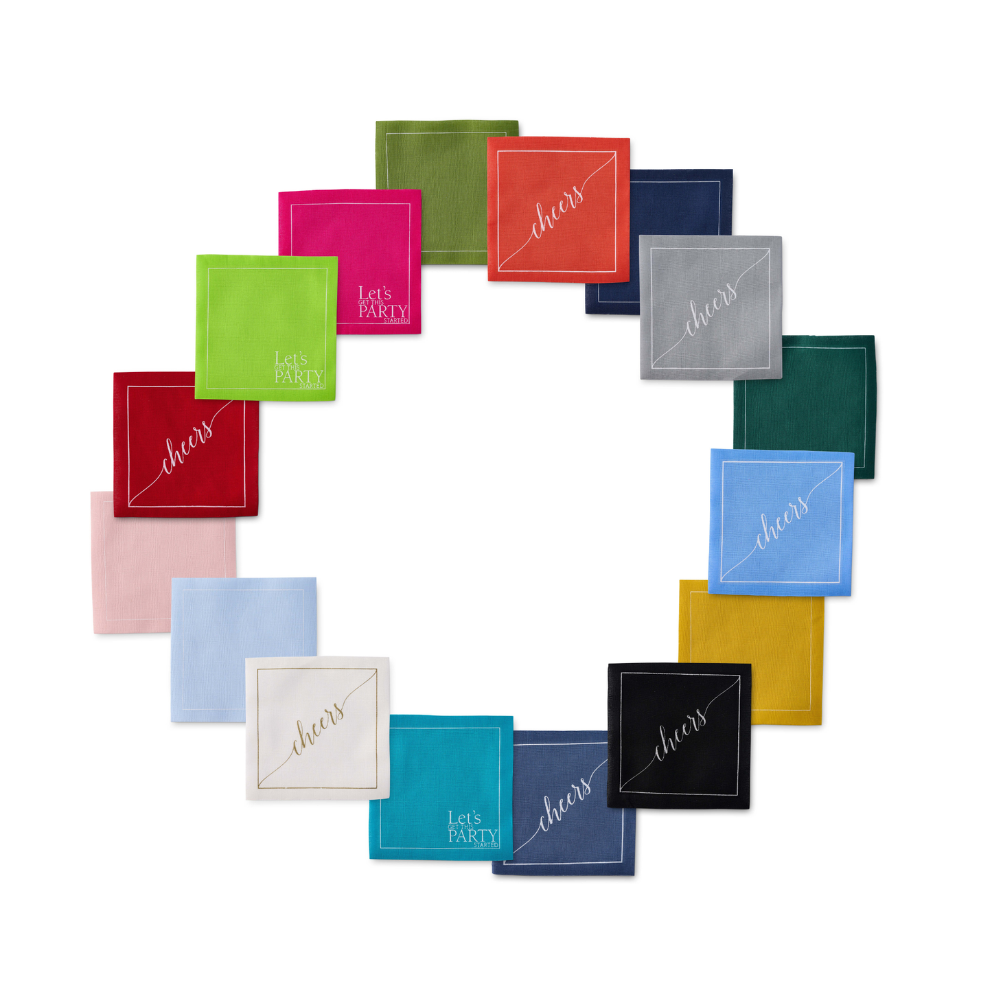 Grey Silver Fox Cocktail Napkin Roll