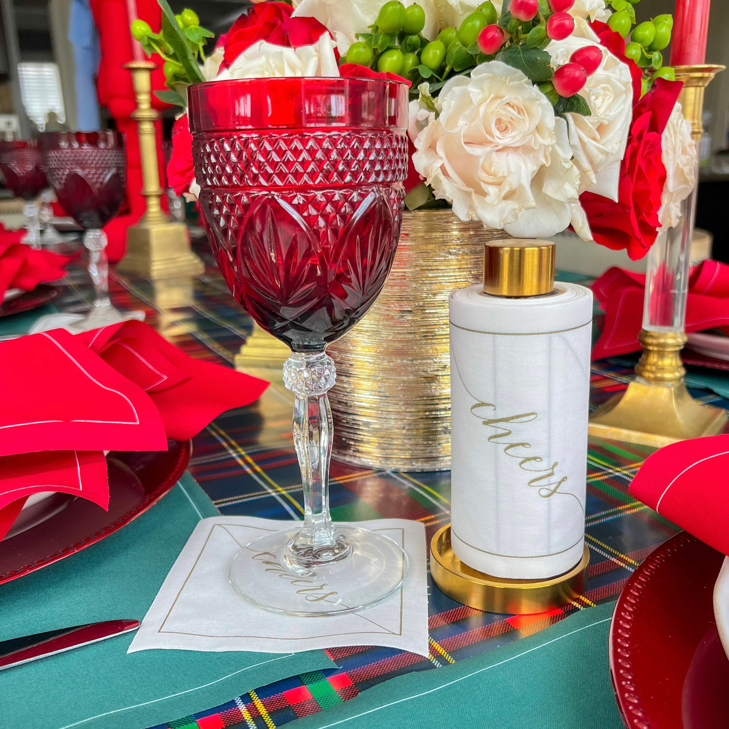 Gold Salute Cocktail Napkin Roll