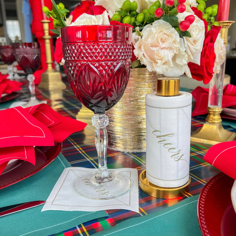 Gold Salute Cocktail Napkin Roll