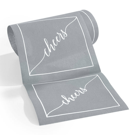 Grey Silver Fox Cocktail Napkin Roll