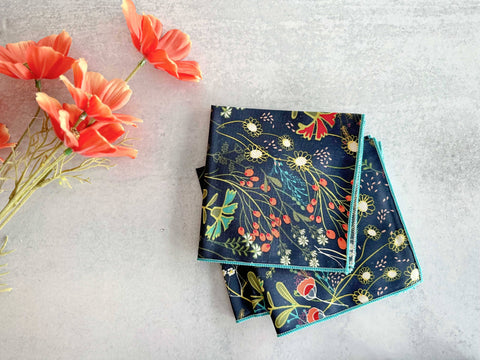 Peacock Cocktail Napkins - Set of 4
