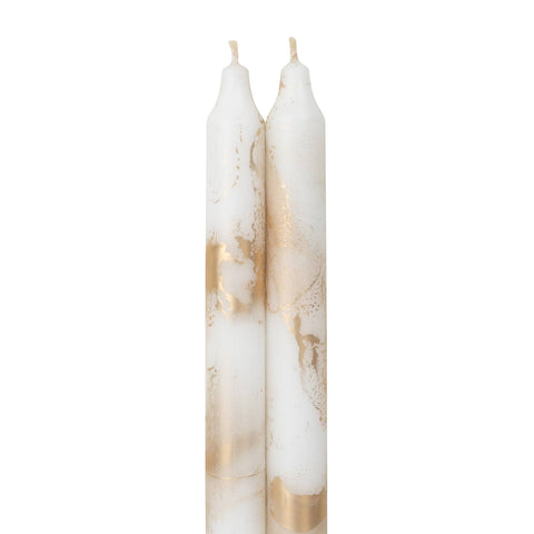 Decorative Gold Metallic Taper Candles - 2pk