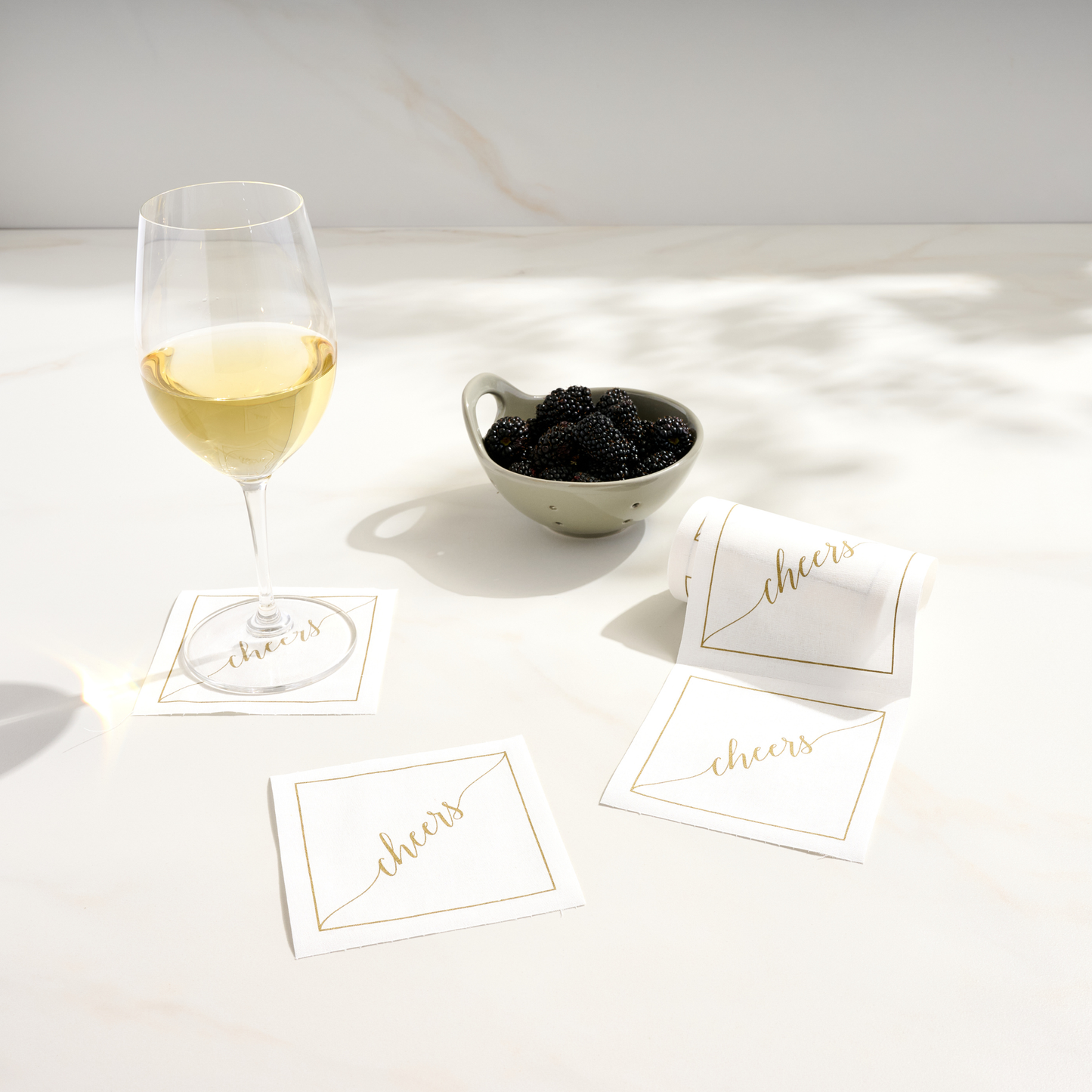 Gold Salute Cocktail Napkin Roll