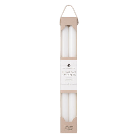 German 12" Taper Candles - 2pk