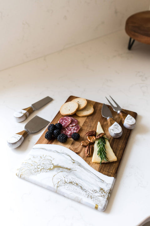 Resin Coated Cheese Knife Set - Set of 4