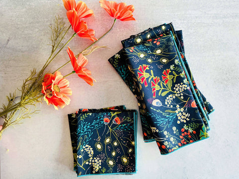 Peacock Cocktail Napkins - Set of 4