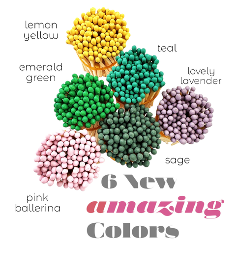 3" Colored Matches: Bundles of 100, 18+ Color Options