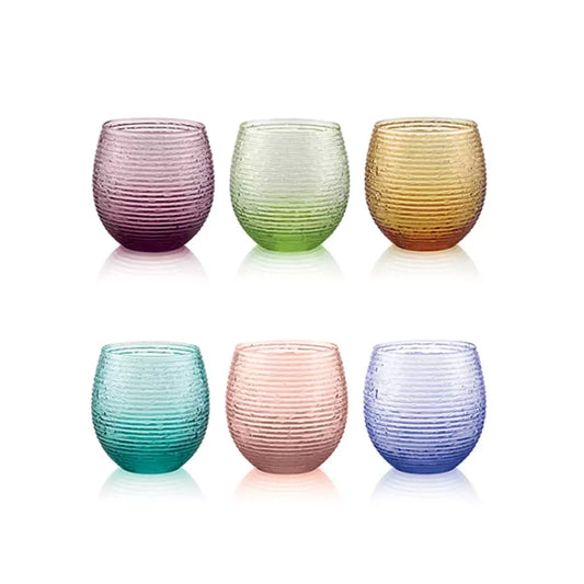 Luca Multicolor Glasses - Set of 6