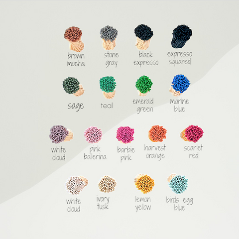 3" Colored Matches: Bundles of 100, 18+ Color Options