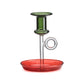 Le Bugie Glass Candle Holder Bud - Red Green