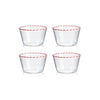 Sweet Candy Cane Bowls - Set of 4