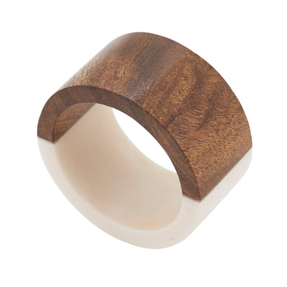 Napkin Rings - Wood and Resin - Set of 4