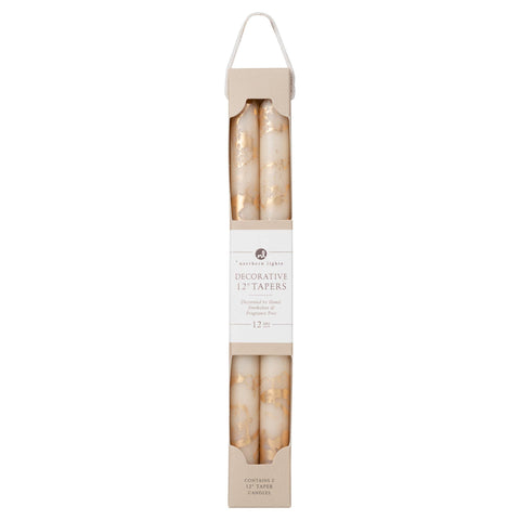 Decorative Gold Metallic Taper Candles - 2pk