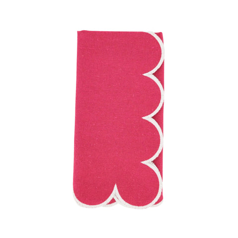 Cotton Scalloped Dinner Napkin