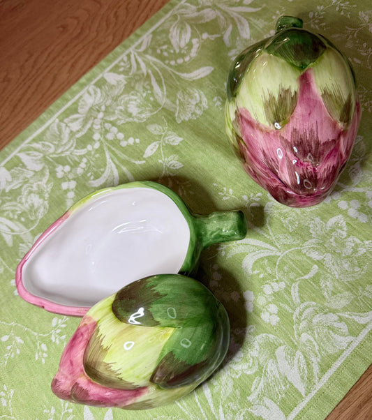 Tuscan Artichoke Covered Bowl - Small