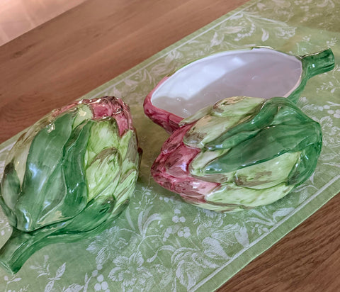 Tuscan Artichoke Covered Bowl - Large