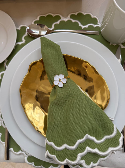 Camillia Napkin Rings - Set of 4