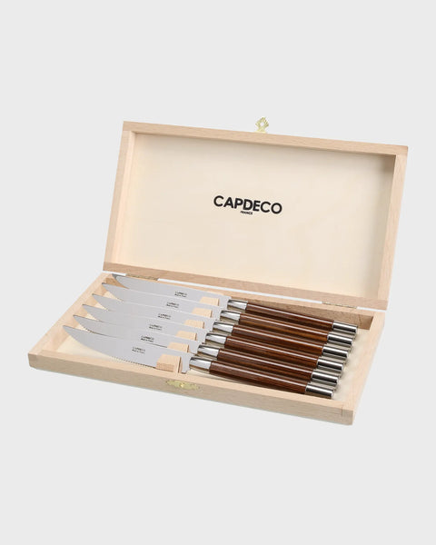 Capdeco Conty Wood Steak Knives - Set of 6