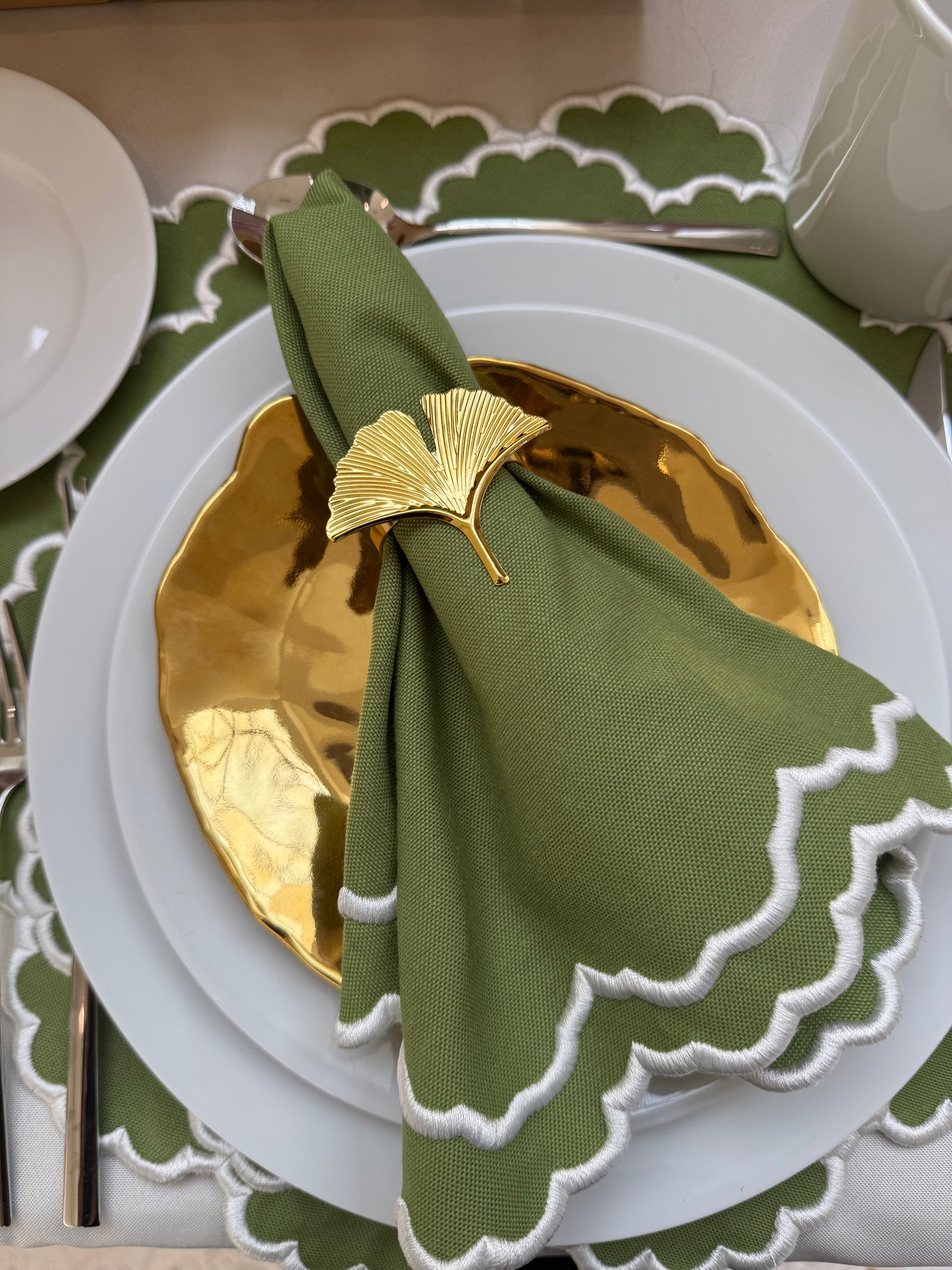Ginkgo Leaf Napkin Rings - Set of 4