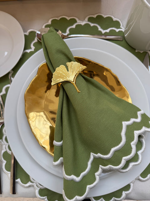 Ginkgo Leaf Napkin Rings - Set of 4