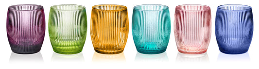 Gluglu Glasses Assorted Colors - Set of 6 glasses