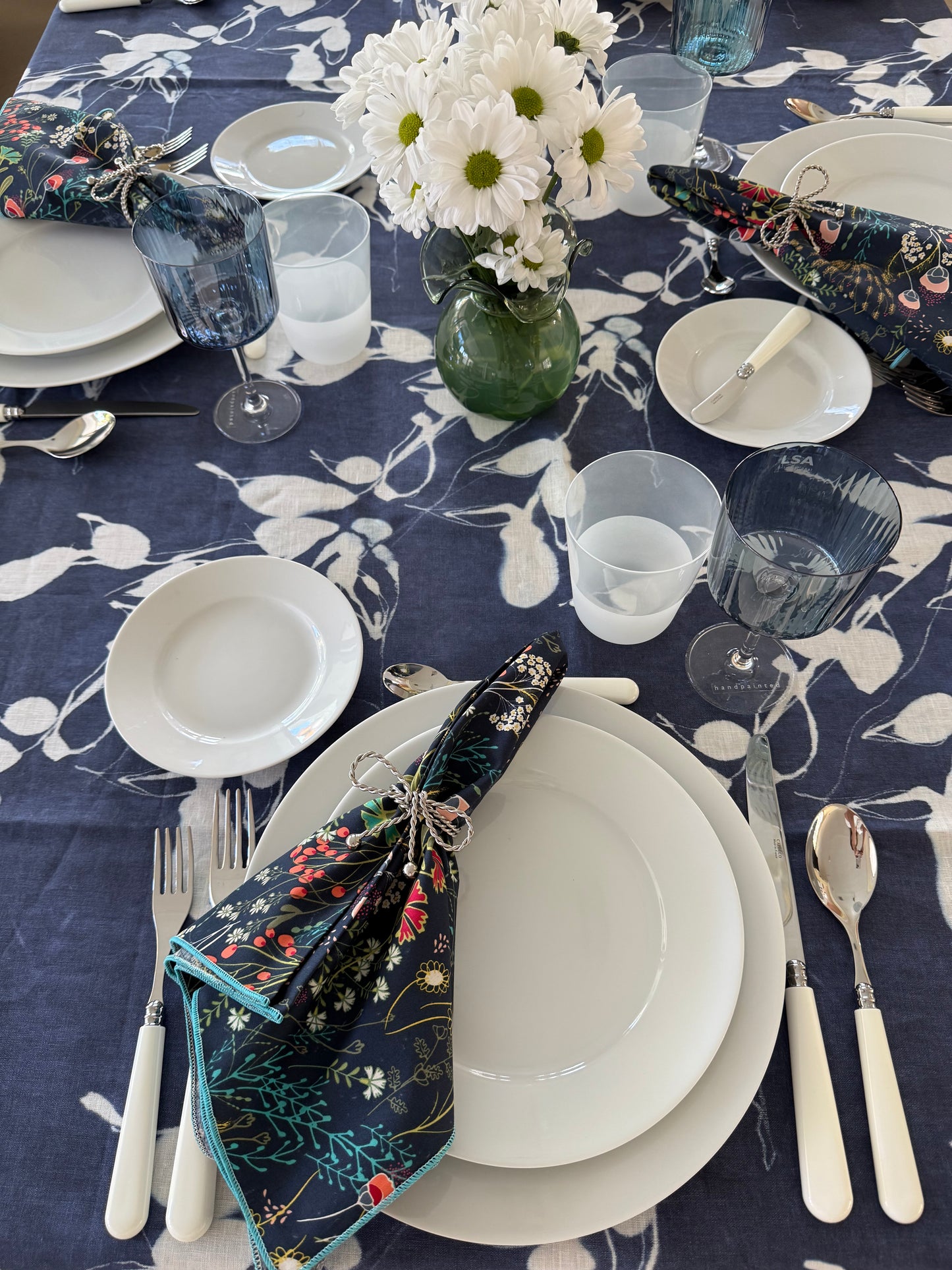 Porto Indigo Tablecloth