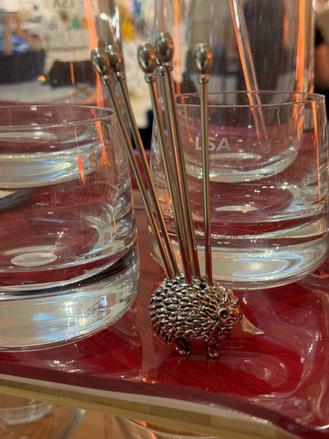 Hedgehog Cocktail Picks and Holder