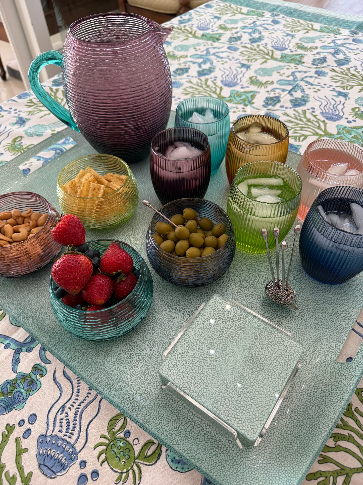Prestige Fete Tray - Lagoon