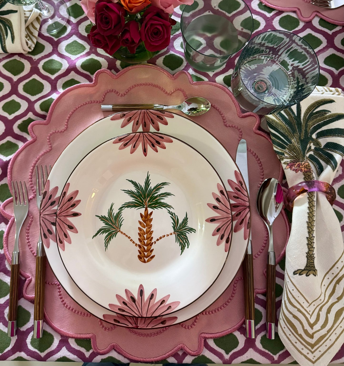 Date Tree Salad/Dessert Plate