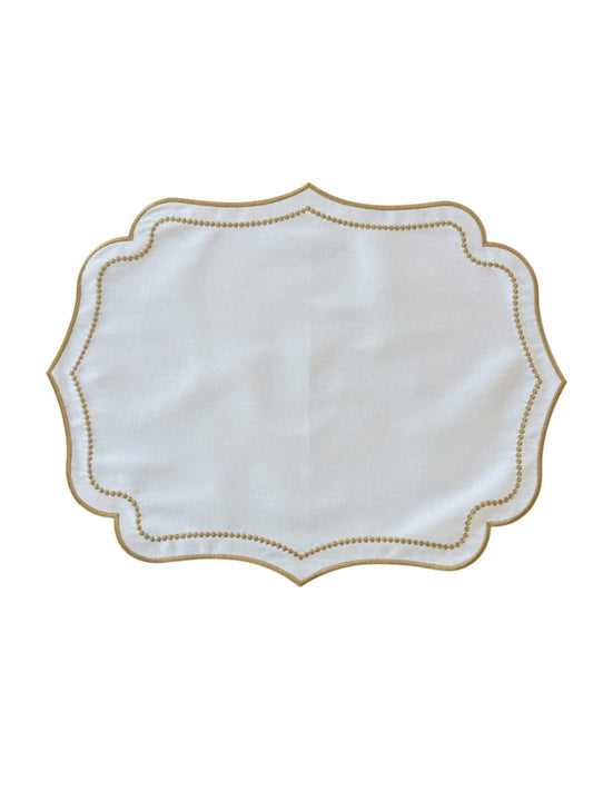 Luna White Gold Placemat - Set of 2