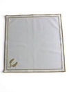Luna White Gold Dinner Napkins - Set of Two