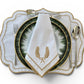 Luna White Gold Dinner Napkins - Set of Two